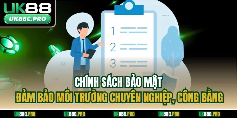 Chính sách bảo mật - Đảm bảo môi trường chuyên nghiệp, công bằng